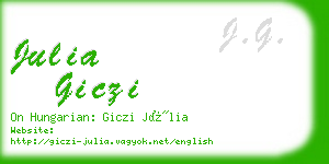 julia giczi business card